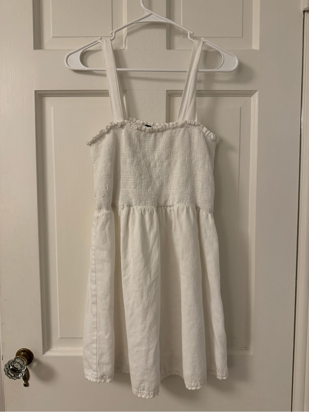 Aqua White Smocked Bodice Sundress